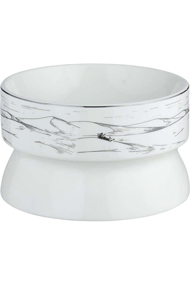 Al Saif Gallery Porcelain Serving Bowl, 15x9.3cm, Round, Base - White Gray
