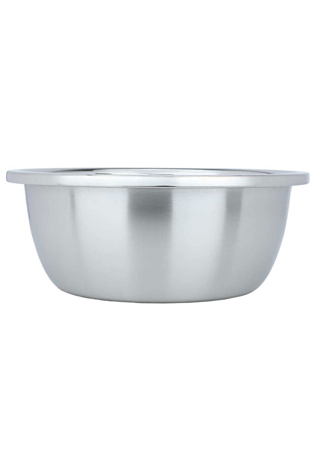 Al Saif Gallery steel salad bowl, 28 cm, round - silver