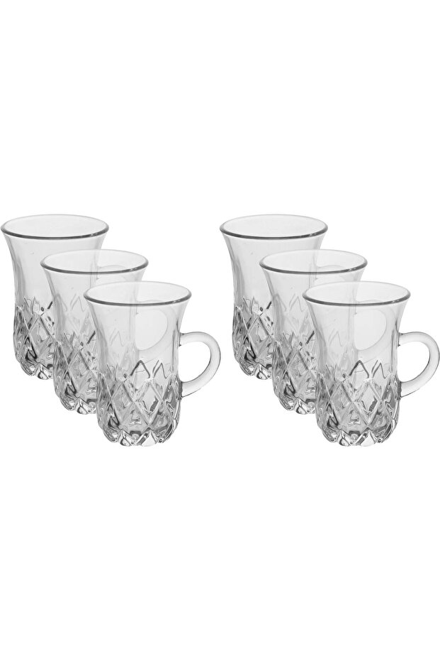Al Saif Gallery Max Tea Bialat Set Glass, 6 Pieces, 236ml - Clear