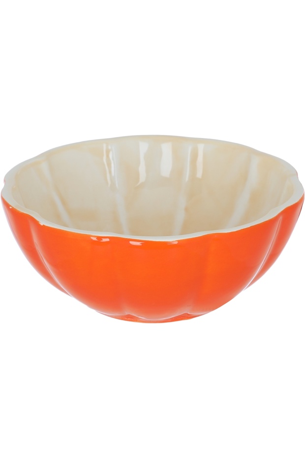 Al Saif Gallery Orange Shape Porcelain Sweet Plate, 12×12×5.4 - Orange