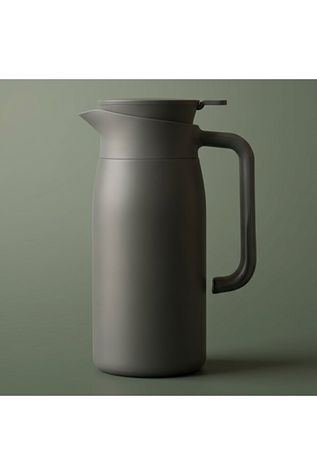 RanaAl Saif Gallery Thermos, 1.5L, Steel Inner Container, Steel Outer Body, Touch Screen - Dark Grey