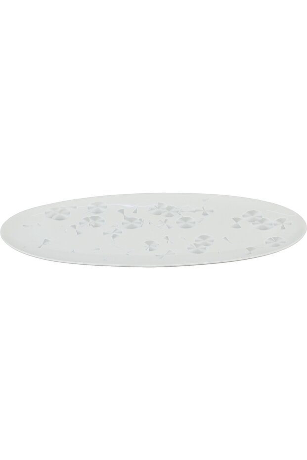 Al Saif Gallery Porcelain Plate, 36x15x1.5 cm, Oval - White