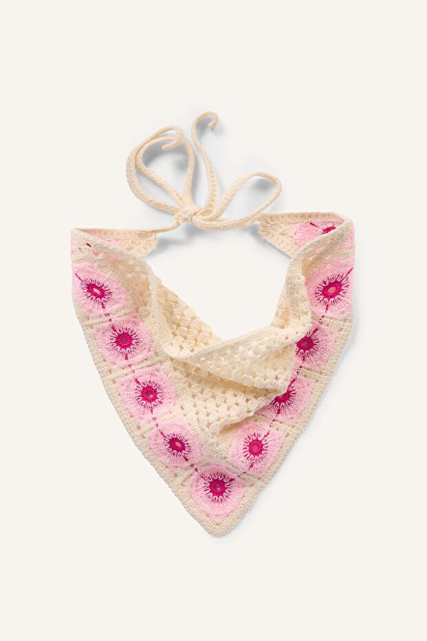 Women's Floral Knitted Bandana I6818Ax26Sm
