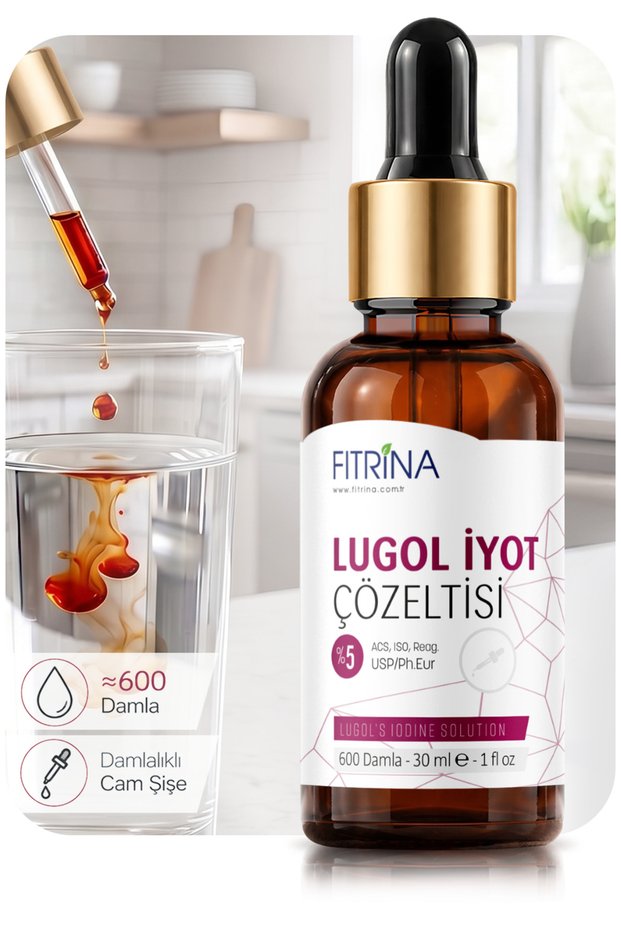 Lugol Iodine Solution 5% Glass Bottle Dropper Form