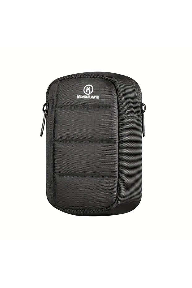 black Lightweight Protective Camera Bag Case for Compact Cameras - Durable Black Nylon with Adjustab