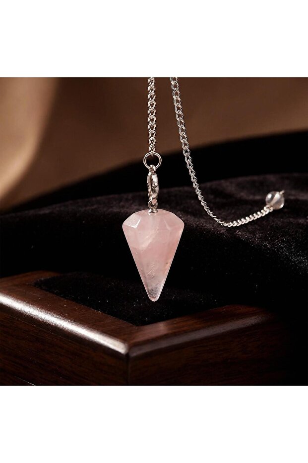 Small Size Pink Quartz Stone Pandula