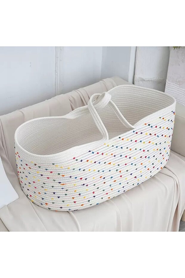 68CM WHITE NPK Handmade Reborn Doll Accessories 16-20inch High Quality Cradle Baby Doll Basket Doll
