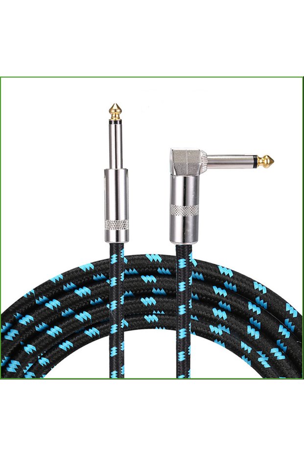 3m- 10ft Right -Blue Guitar Cable 10/20ft Electric Instrument Bass AMP Cord for Electric Guitar Mand