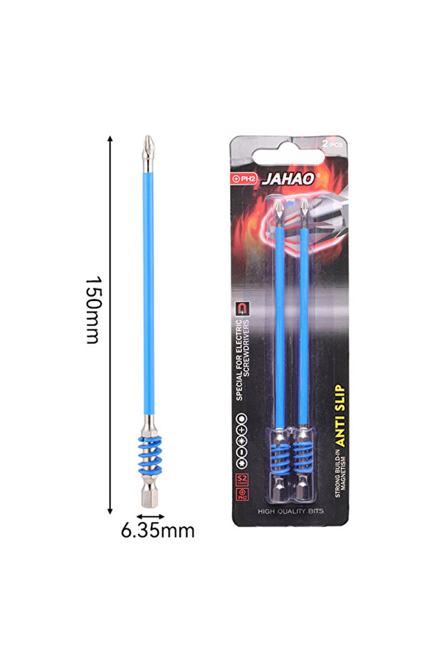 2pcs 150mm 2pcs 65/70/90/150mm Anti-Slip Magnetic Phillips Bit with Spring Magnetic Screwdriver Bits
