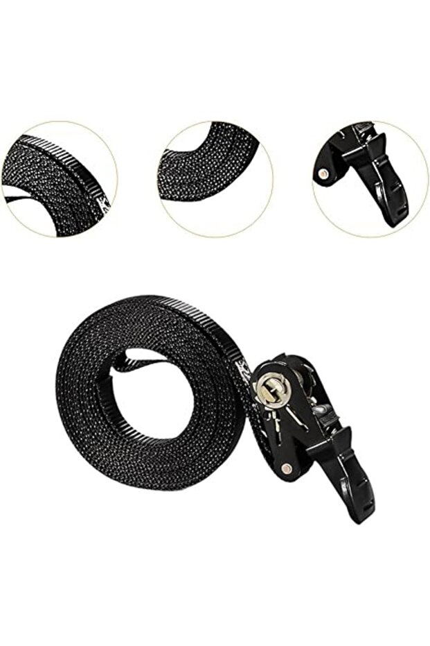 Ratchet 5m Strong 3/5M Ratchet Lashing Straps Polyester Webbing Secures Heavy Loads During Shipping
