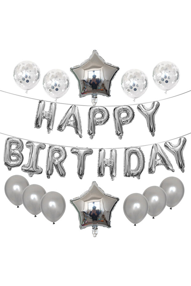 Other Ruby 16 inch Silver Letters Ballons Happy Birthday Foil Air Balloons Alphabet Birthday Party D
