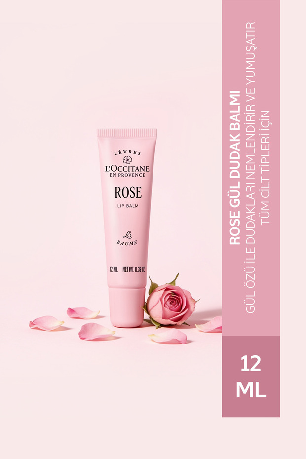 Rose Moisturizing Lip Balm, with Rose Content, 12 ml