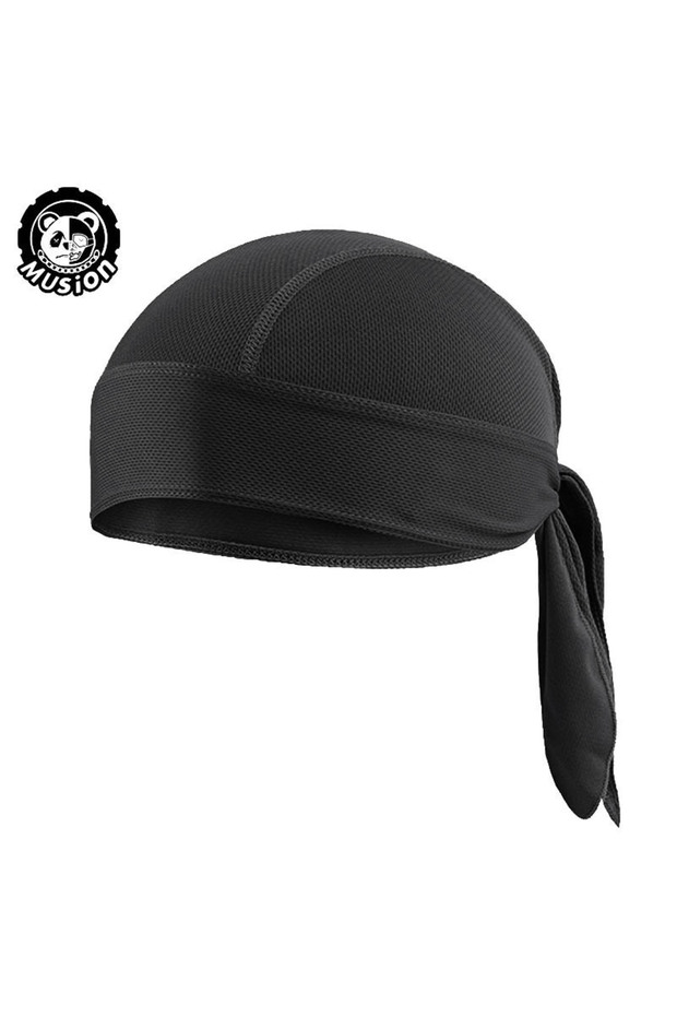 Dark Gray Durag for Men Cycling Pirate Hat Breathable Mesh Pirate Bandana Cap Sweat Absorbent Helmet