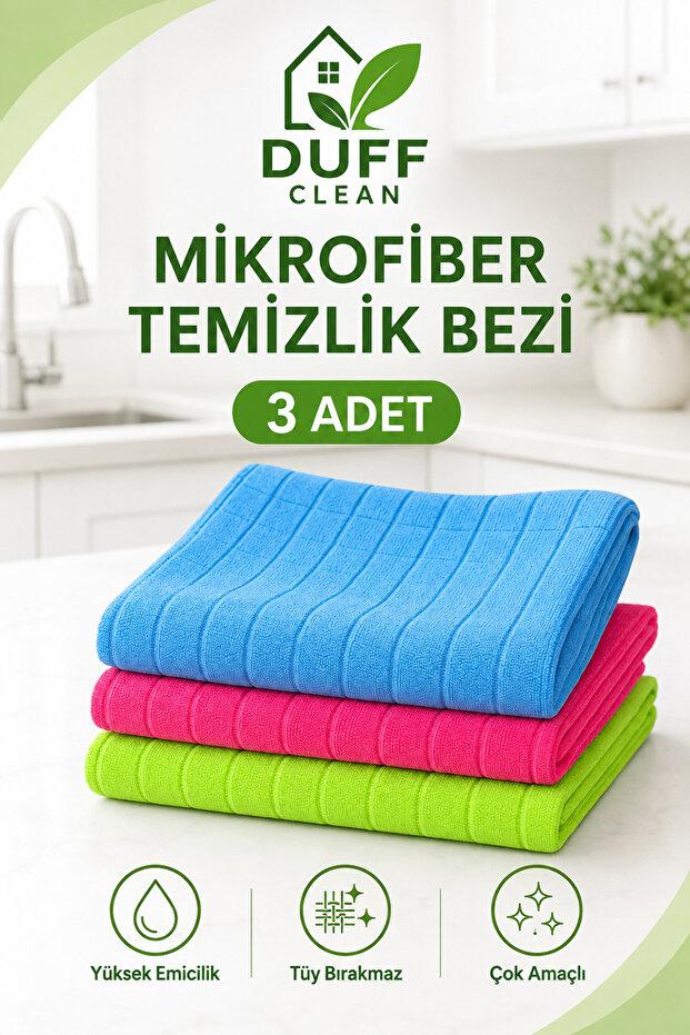 3 Pieces Towel Super Absorbent Microfiber Cloth Kitchen Cloth 40X40 Cm.