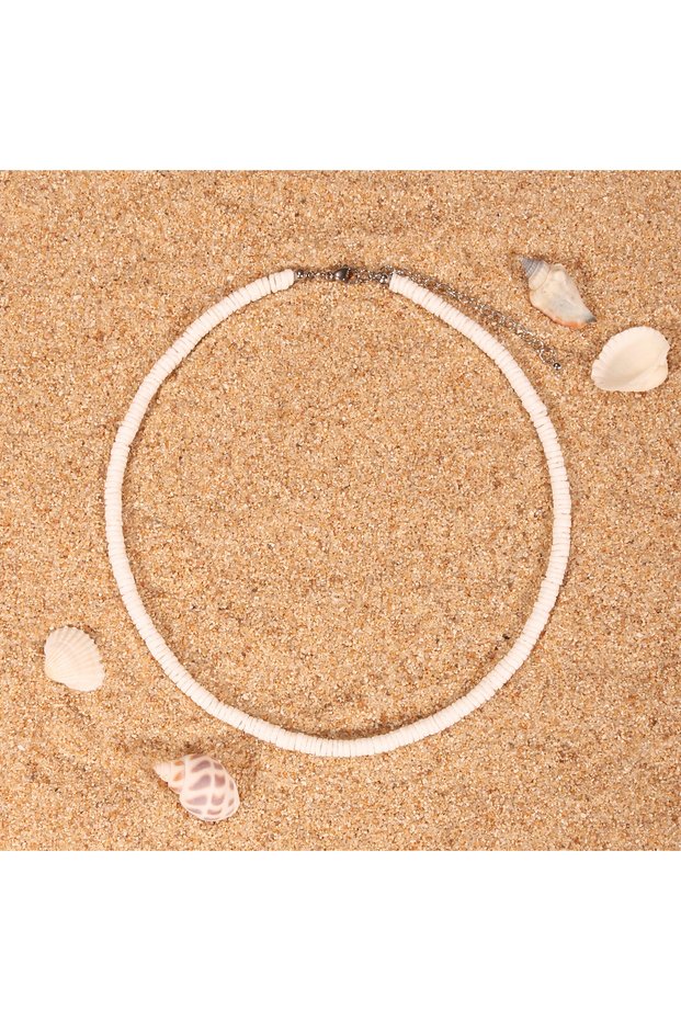 S-901-B 1PC Fashion Summer Beach Bohemia Natural White Shell Beads Necklace for Man Women Surfer Nec