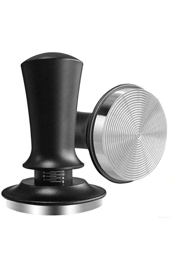 Spiral pattern 53mm 51/ 53/58mm Black Coffee Hand Tamper Stainless Steel Base Professional Espresso