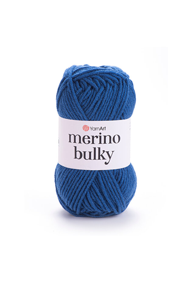 Merino Bulky - خيط محبوك يدويًا أزرق داكن-551