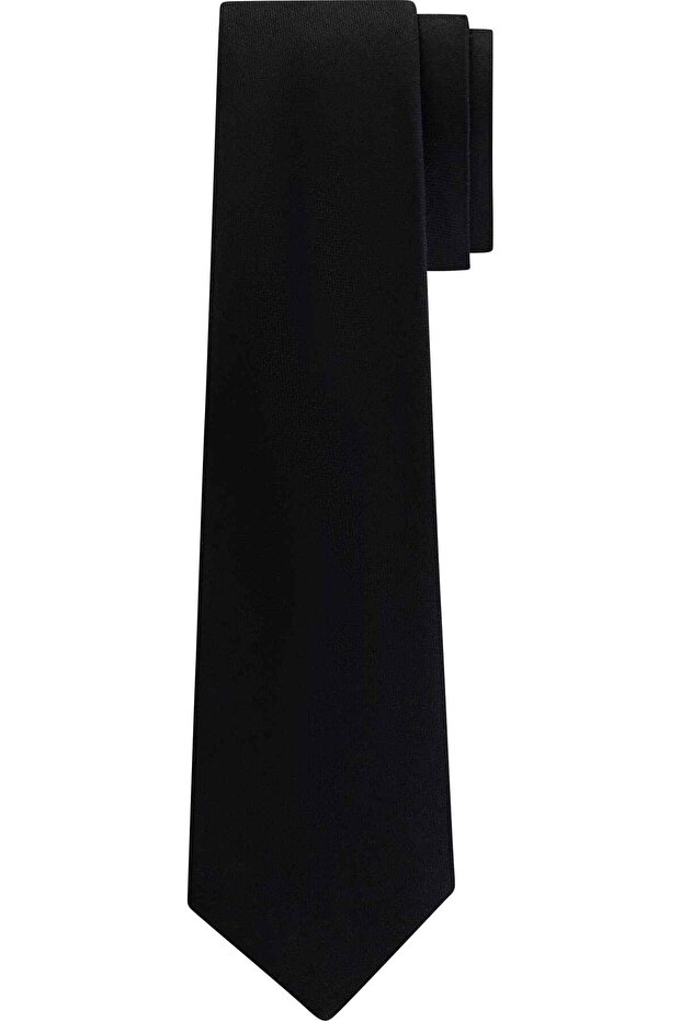 Men's Brand Logoed Black Tie, Stylish and Suitable for Use