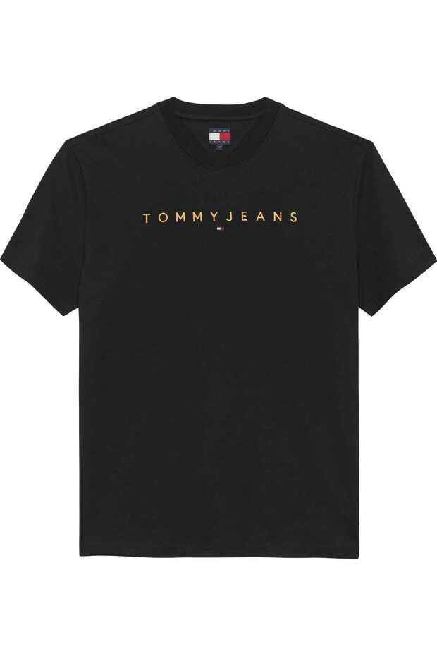 Men's Brand Logo Organic Cotton Crew Neck T-Shirt, Suitable for Daily Use, Black4