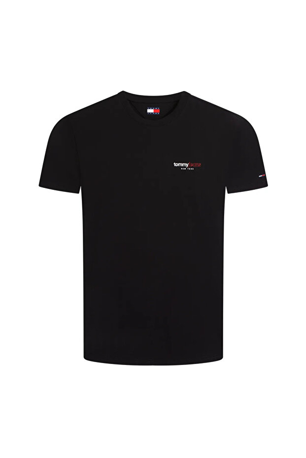 Men's Brand Logo T-Shirt, Suitable for Daily Use, Black