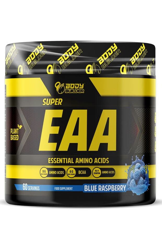 Super EAA - 390g, Blue Raspberry, Essential Amino Acids for Muscle Growth, High BCAA