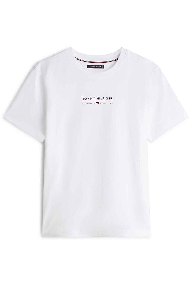 Men's Brand Logo White T-Shirt Suitable for Daily Use