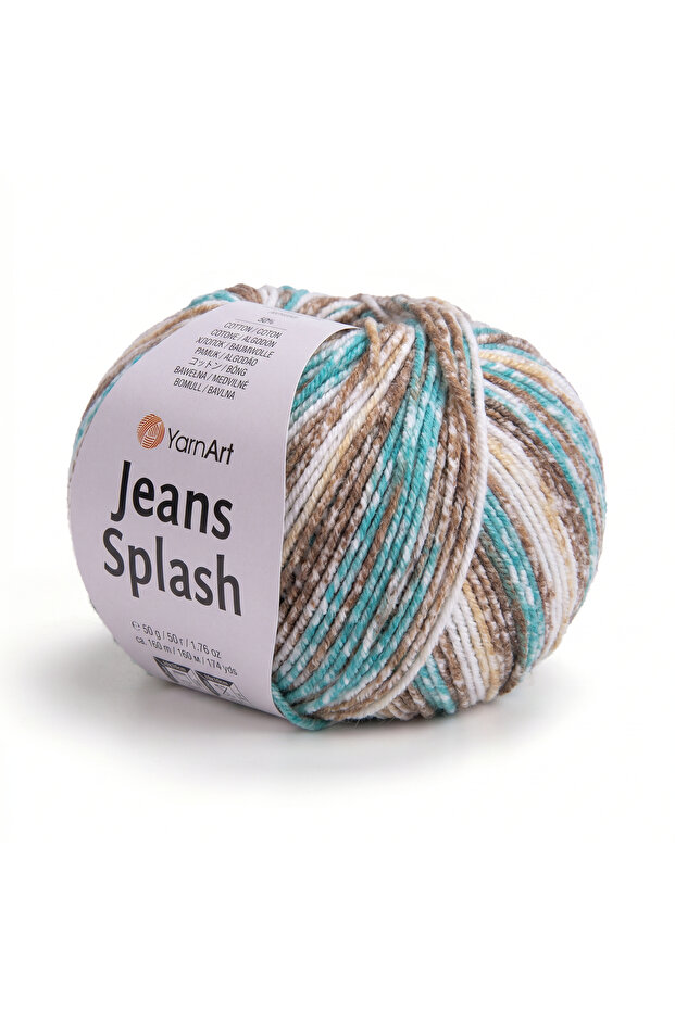 Jeans Splash - Embroidered Hand-Knitted Yarn Embroidered-951