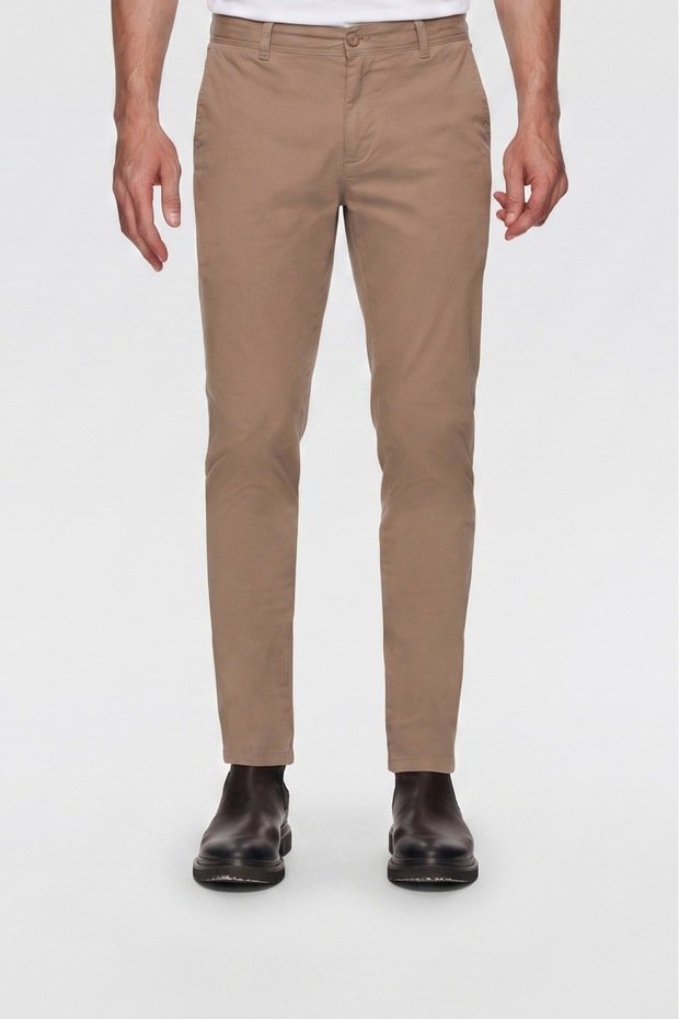 Slim Fit Mink Dobby Chino Pants
