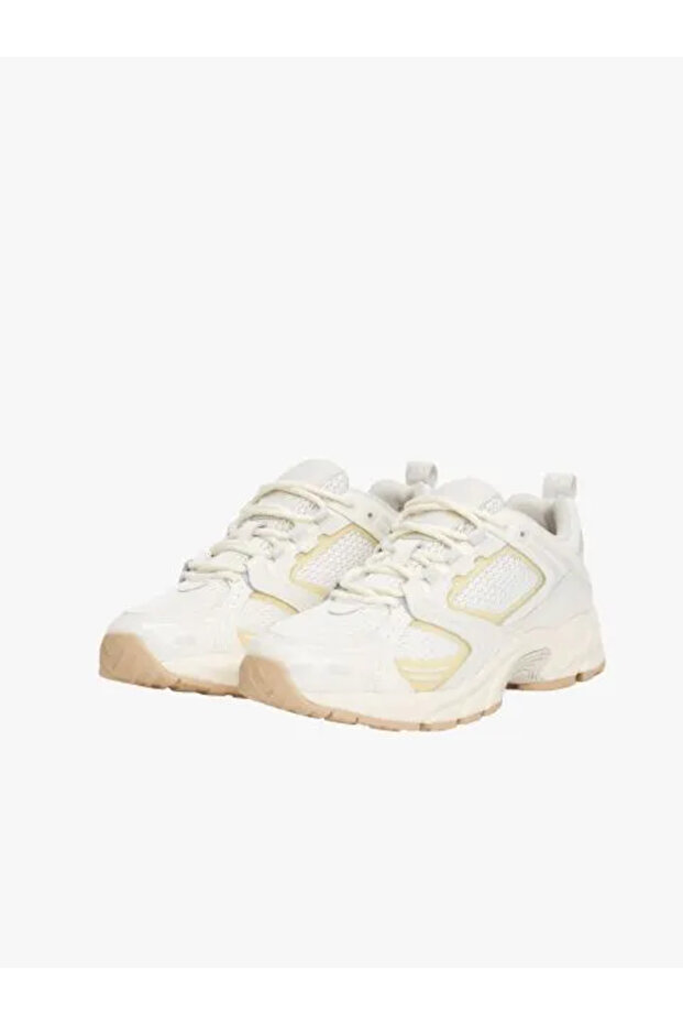 Women's Comfortable White Sneaker with Rubber Sole and Brand Logo
