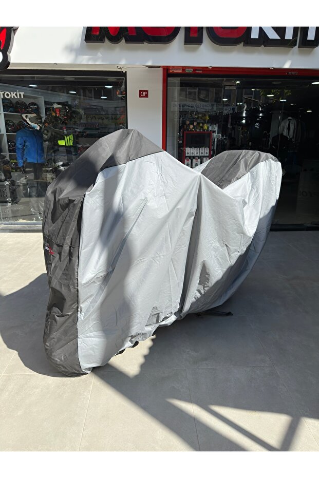 Universal Motorcycle Tarpaulin Gray