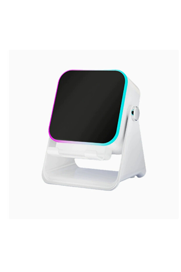 White NEW 5 In 1 Auto-induction Wireless Induction Speaker 8 Mode RGB Light Phone Stand Surround Sou