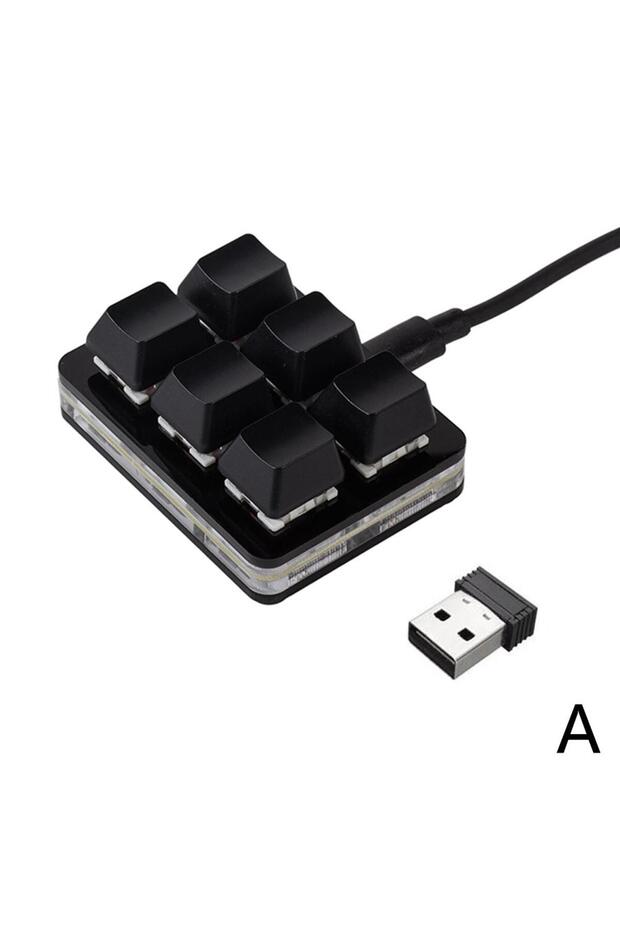 A Mini 6 Keys Keyboard Bluetooth Custom Keypad Wireless Rechargeable Shortcut Dual Macro Hardware Ke