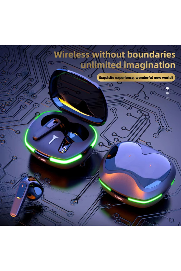 black #TWS Wireless Bluetooth Headset With Mic Earbuds Noise Cancelling Stereo Earphones HiFi Stereo