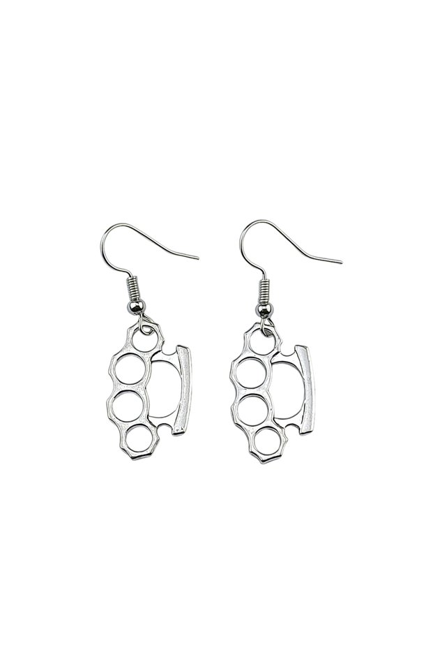 E345 Fashion Knuckles Dangle Drop Earrings Vintage Goth Y2k Aesthetic Cool Long Earrings for Women D