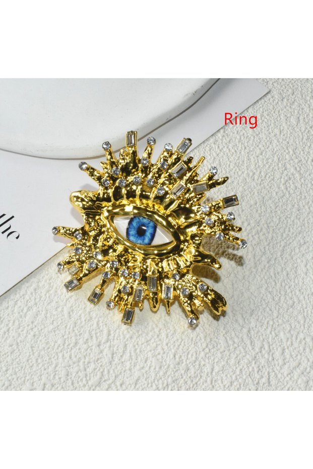 Ring Baroque Style Fashion Alloy Big Eyes Dangle Earrings For Women Jewelry Exaggerated Ladys' State