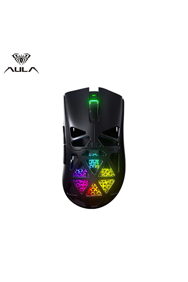 AULA Black AULA SC620 Wireless Gaming Mouse, Lightweight Design, Multiple Lighting Effects, Customiz