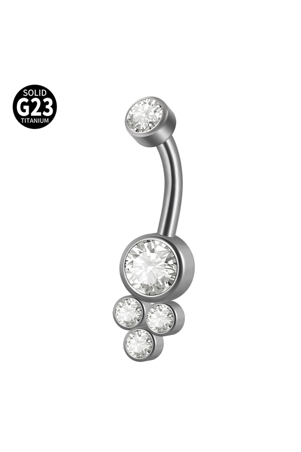1PC 1.6x10mm Bar 1PC Style C 1PC Titanium Star/Heart Zircon Belly Button Stud Sqaure/Round Cz Nave