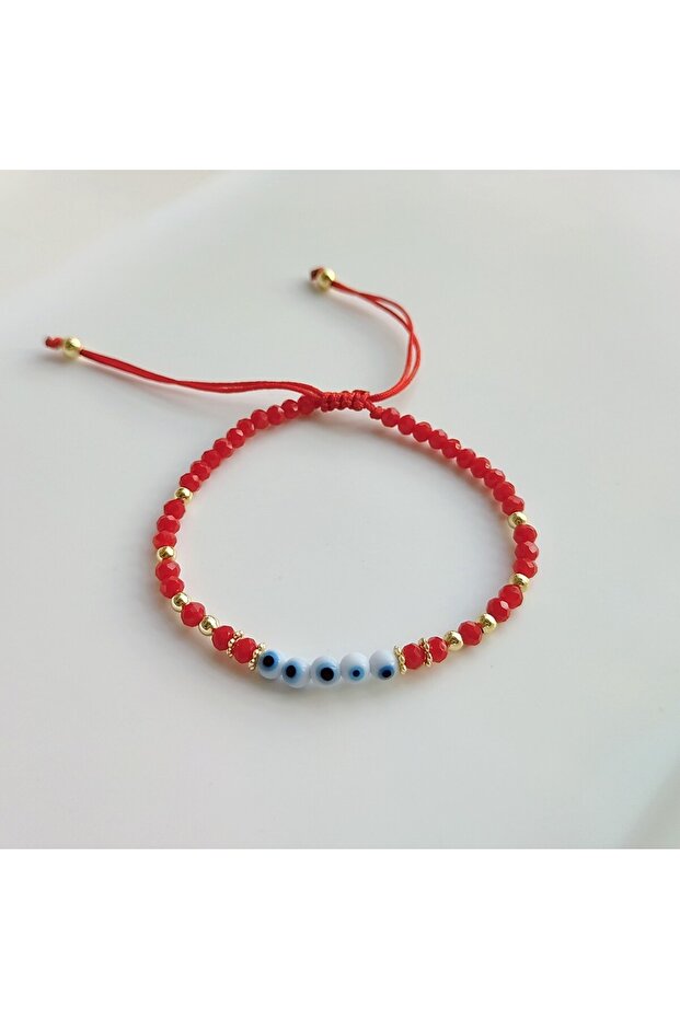 SJS220014D Turkish Evil Eye Bracelet New In Jewelry Red String Lucky Ojo Turco Crystal Beaded Pulser