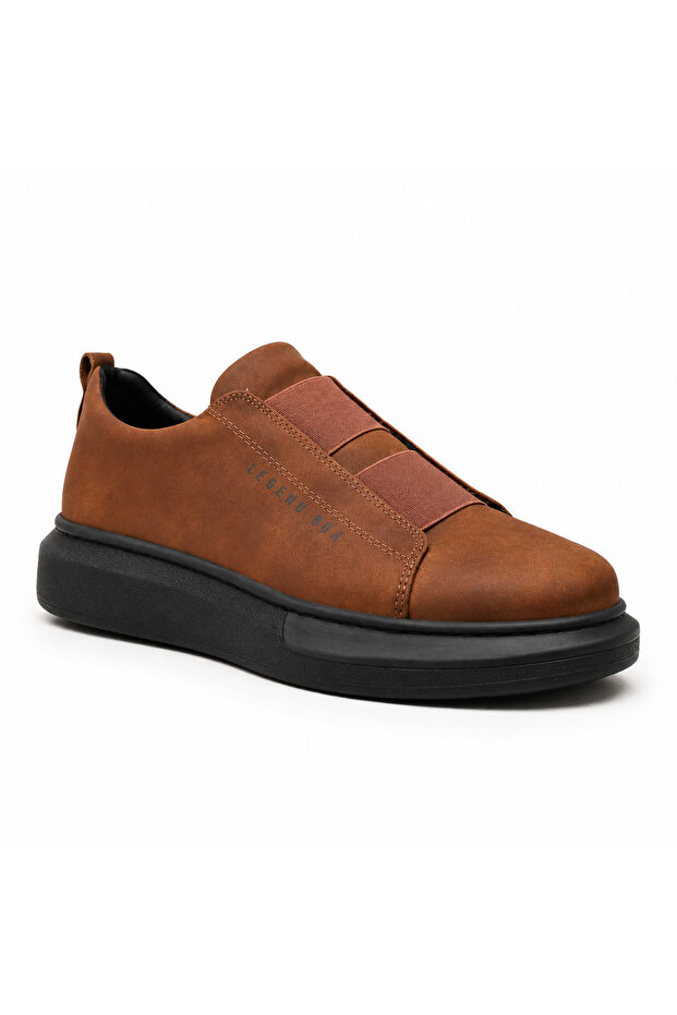 Ba0307 Taba Leather Faux Leather Casual Men's Shoes – Soft Insole