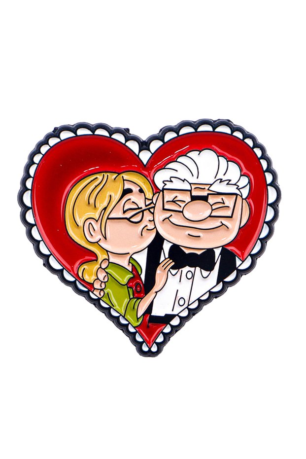 3 Balloon Enamel Pin Cartoon Old Man Brooch For Coat Women's Brooches Fashion Lapel Badges Jewelry .