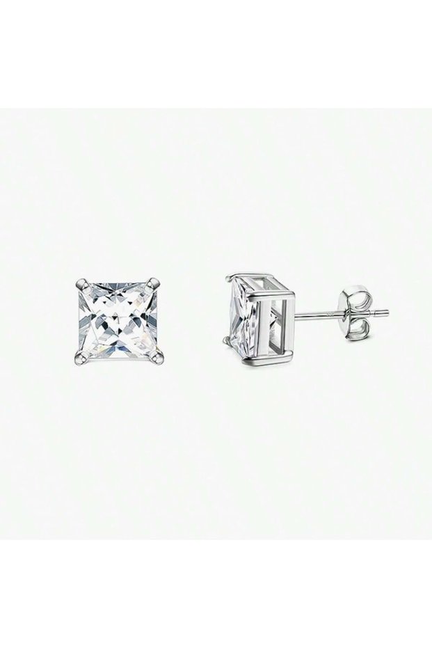 style B 2-Piece Fashionable Micro-Inlaid Cubic Zirconia Women'S Stud Earrings, Gift For Festival