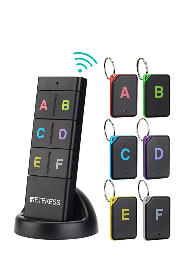 black Retekess TH104 Wireless Key Finder RF Key Locator Pet Tracker Wallet Tracker Remote Control 1