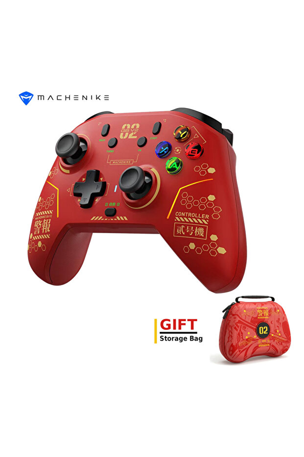 وحدة تحكم لاسلكية MACHENIKE G6V2 حمراء ثلاثية الأوضاع لنينتندو سويتش 2 TMR Joy