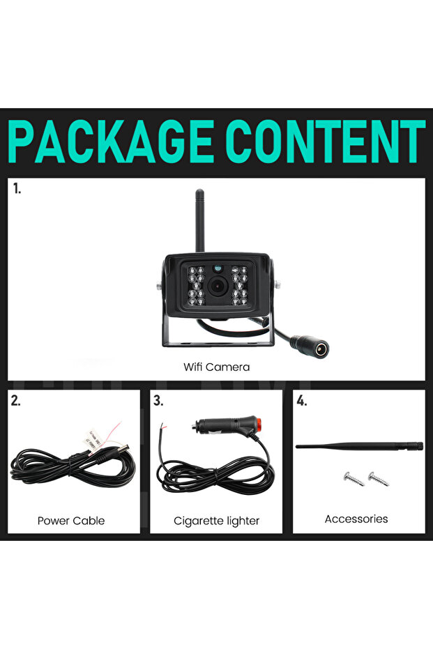 wifi camera 5G WiFi Truck Trailer Bus RV HD 720P 50M Wireless DVR Recorder Car Front Rear View Camer