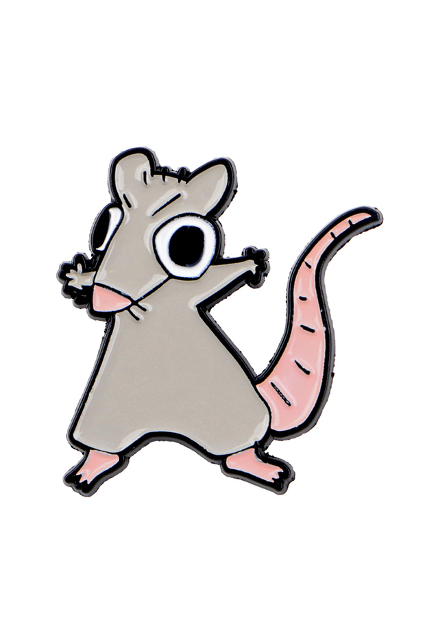 1 Cartoon Mouse Brooches For Women Funny Animal Enamel Pin Metal Badge Jewelry Clothing Backpack Acc