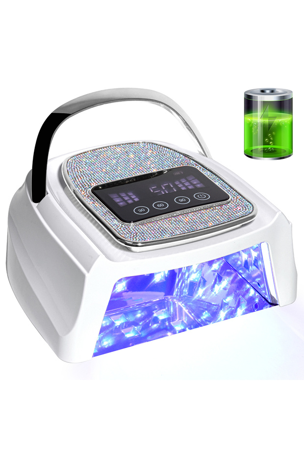EU Silver Rechargeable UV LED Nail Lamp 30 LED Gel Nail Polish Dryer Professional Manicure Curing La