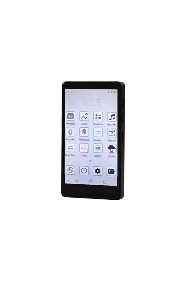 BLACK Portable pocket 4-inch e-reader with black and white screen, WIFI support, web access, and gra