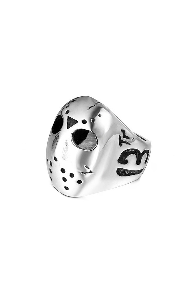 13 Style A Fashion Unique Jason Mask Ring for Male Boy Punk Hip Hop 316L Stainless Steel Rings Motor