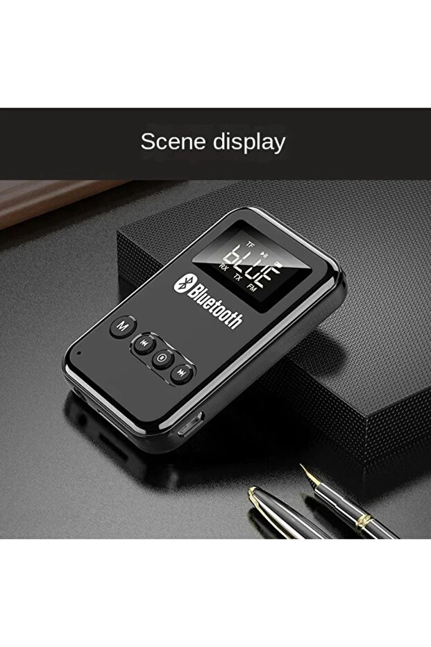 Black LED Adapter Bluetooth 5.0 — Wireless Audio Transmitter and Receiver for Car Music Headphones a