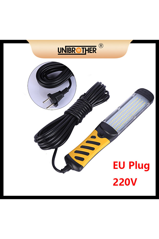 EU Plug 120 Beads Hot High Quality Hand-held Inspection Lamp Wired Practical Portable Work Light Wit